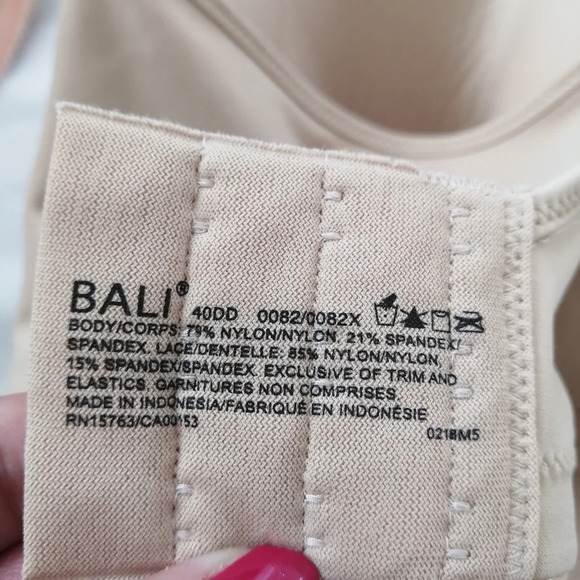 Bali Plus Size Passion For Comfort Smoothing & Light Lift Underwire Bra 40DD - Picture 11 of 13